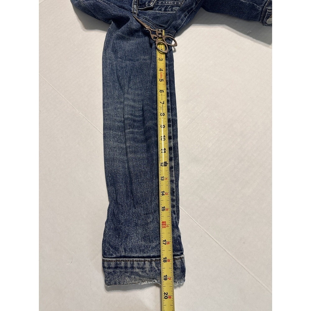 Levi's Jean Jacket Medium Y2K 2002 Trucker Iconic Coat Button Up Womens - Picture 14 of 16